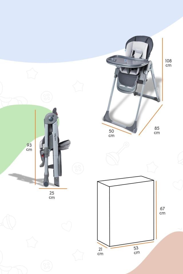 Baby Care BC511 Flex Plus Mama Sandalyesi Antrasit