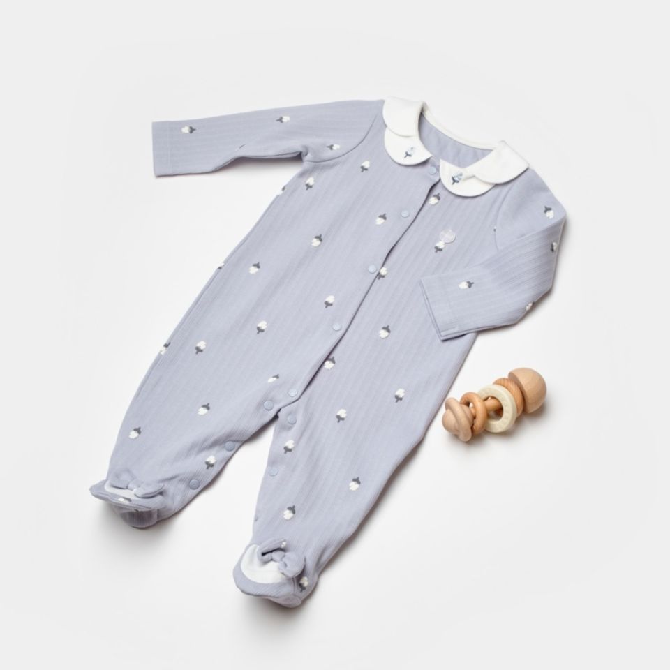 Bibaby Biorganic Love Floral Tulum 60790 Ekru Lila