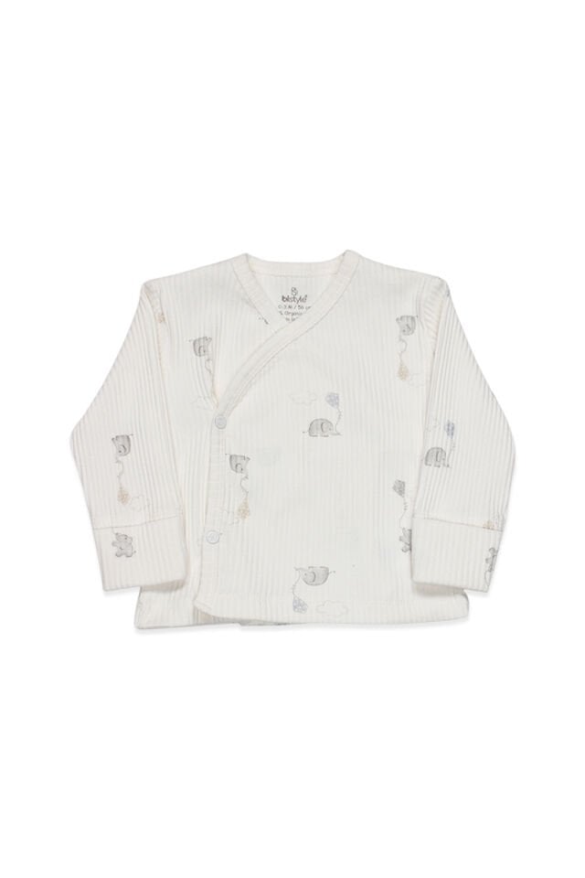 Bistyle Flying Elephant 3'Lü Zıbın Takım 13111 Ekru Gri