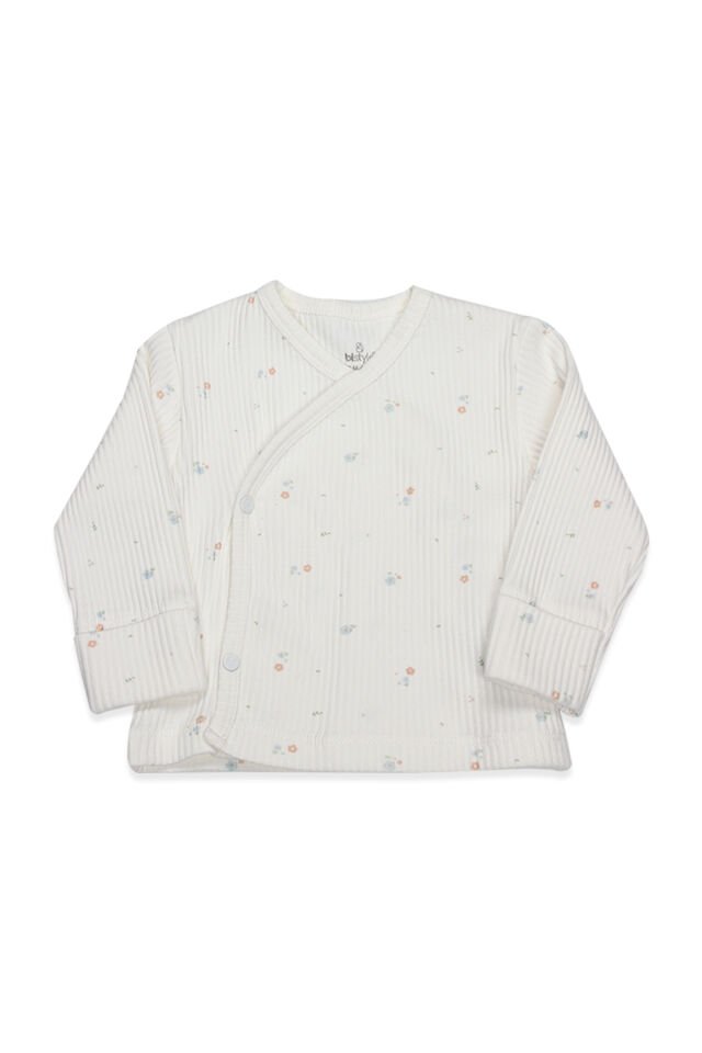 Bistyle Bloom White 3'Lü Zıbın Takım 13112 Ekru Gül Kurusu