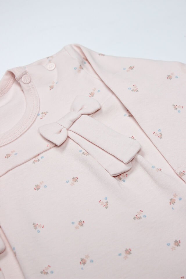 Bistyle Grow İn Love 2'Li Bebe Takım 14102 Pembe Ekru