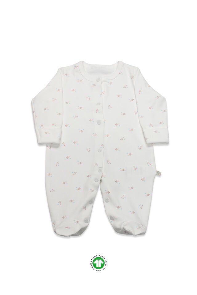 Bistyle Grow İn Love Bebe Tulum 15103 Pembe Ekru