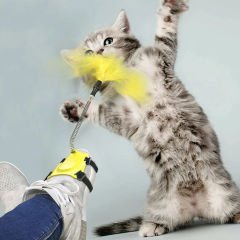 Bigbaf Tüylü Fonksiyon Yaylı Kedi Ayak Oltası Oyuncağı