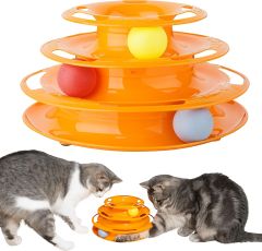 BigBaf 3 Katlı Yuvarlak Kule Kedi Oyuncağı