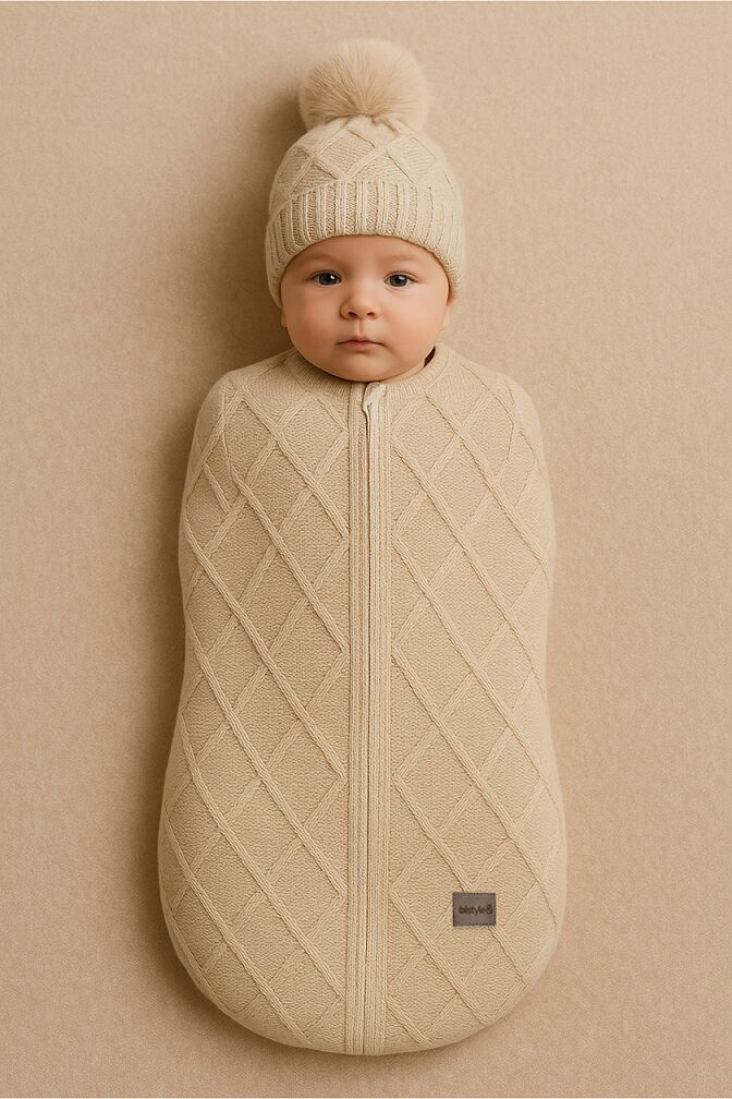 Bistyle Baby İn Swadding Triko Kundak 75108 Bej