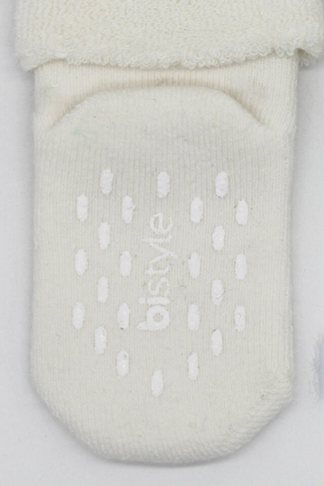 Bistyle 2'Li Havlu Soket Kaymaz Çorap 10504 Nil Ekru