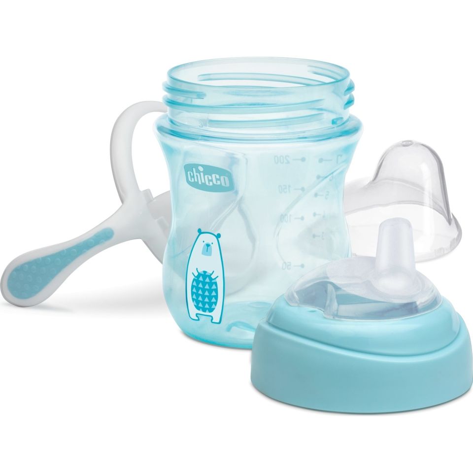 Chicco Yumuşak Uçlu Geçiş Bardağı 4 Ay+ 200 ml Erkek