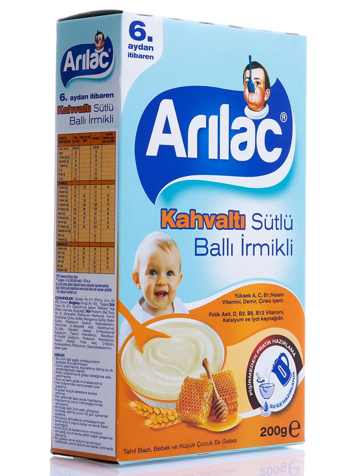 Arılac İnstant Sütlü Ballı İrmikli Ek Gıda 200 Gr