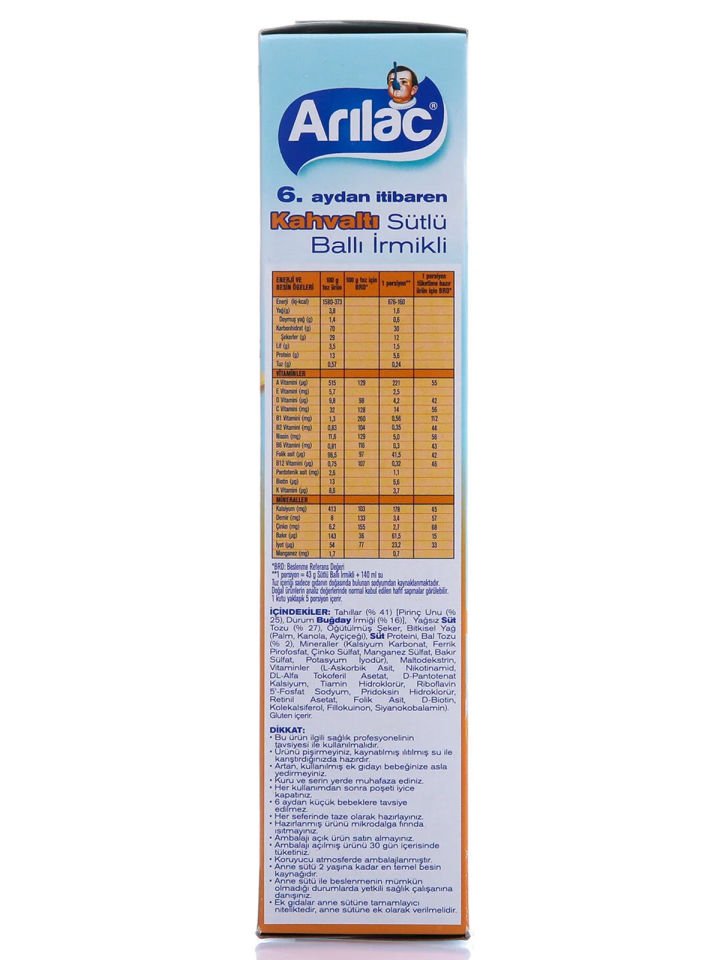 Arılac İnstant Sütlü Ballı İrmikli Ek Gıda 200 Gr