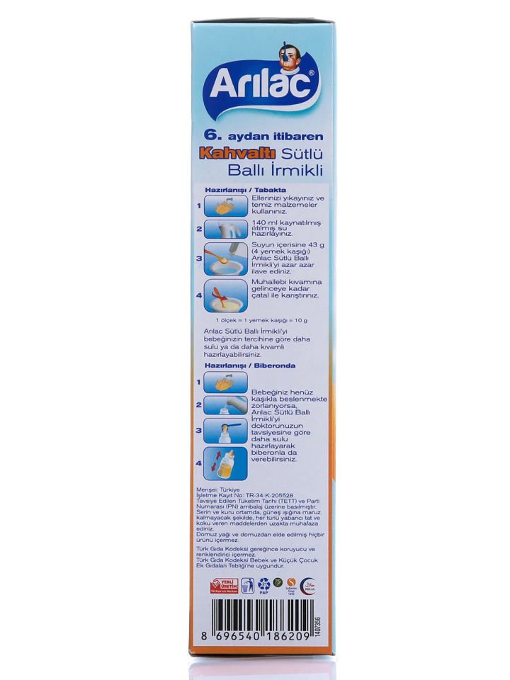 Arılac İnstant Sütlü Ballı İrmikli Ek Gıda 200 Gr