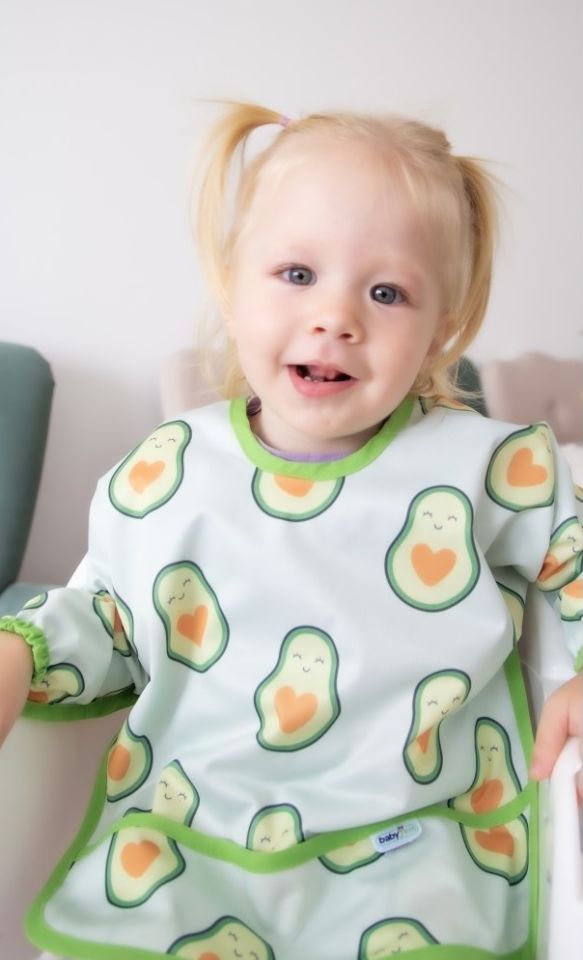 BabyJem Baskılı BLW Kollu Önlük 784 Avokado