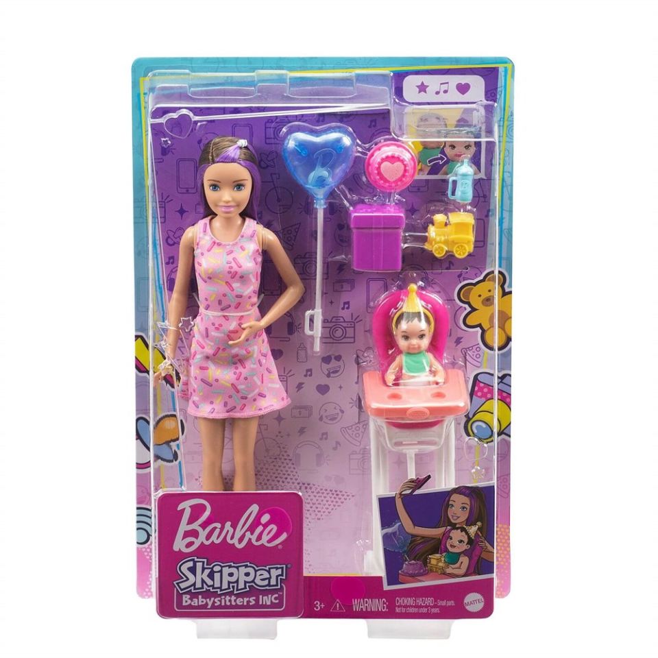 Barbie Bebek Bakıcısı Bebeği ve Aksesuarları Oyun Seti FHY97 GRP40