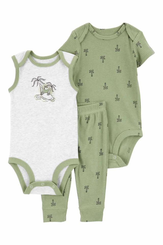 Carter's Layette Erkek Bebek 3'Lü Zıbın Seti 1Q473010 Karışık Renkli
