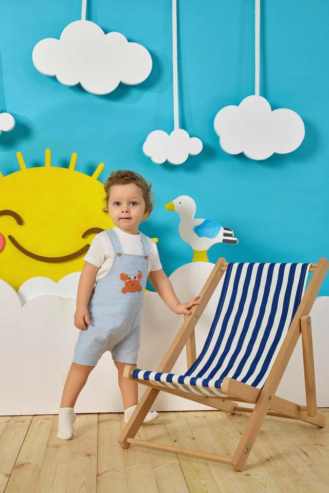Minycenter Erkek Bebek Salopet Set 24E002 Karışık Renkli