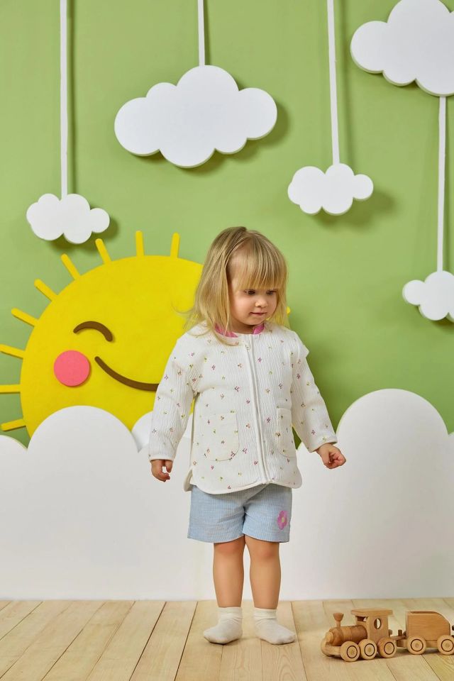Minycenter Kız Bebek Ceket 24K003 Karışık Renkli