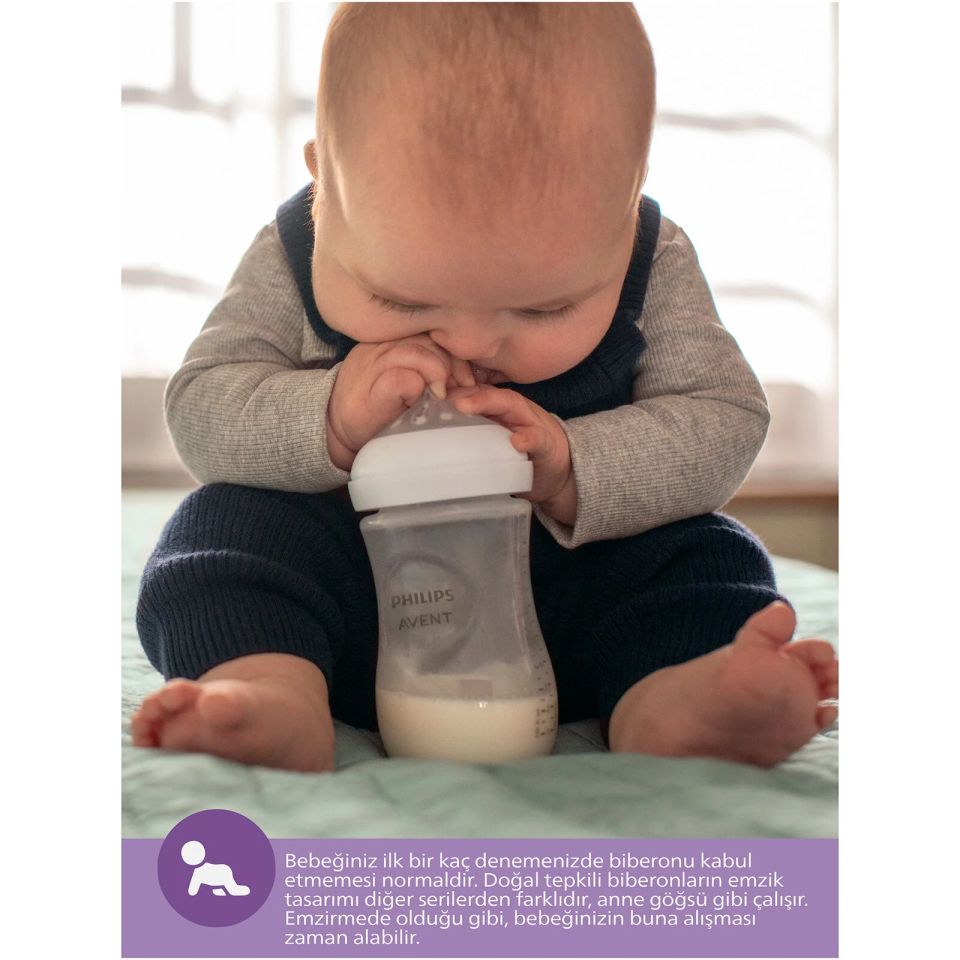 Philips Avent Doğal Tepkili Natural Response PP Biberon 260 ml 1+ Ay Mavi