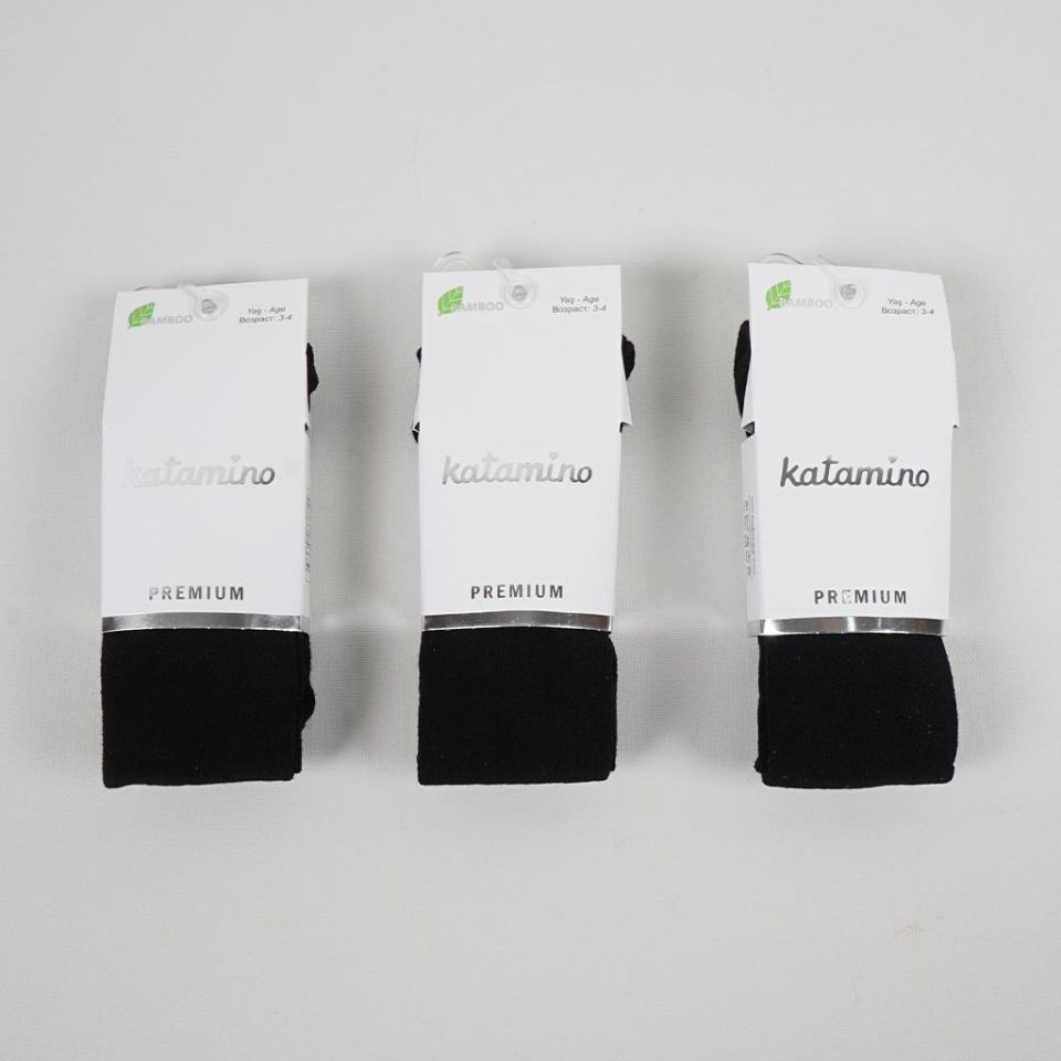 Katamino Liva Kız Bambu Külotlu Çorap 7-12 K36001 Siyah