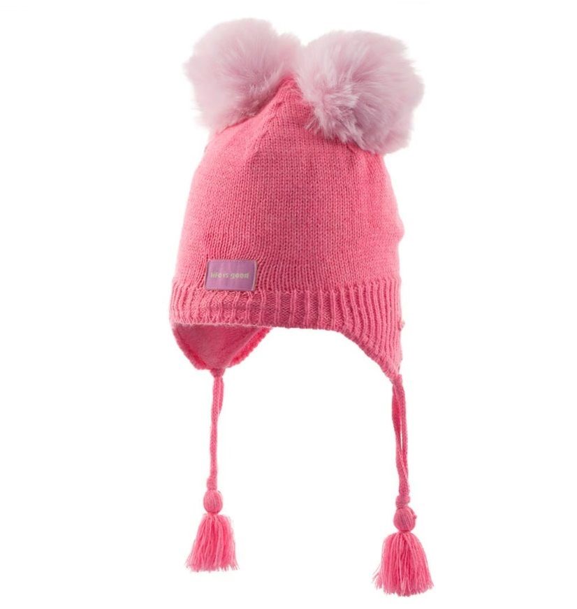 Kitti Bebe Kız Kulaklı Bere (1-4 Yaş) K23120-04 Açık Pembe