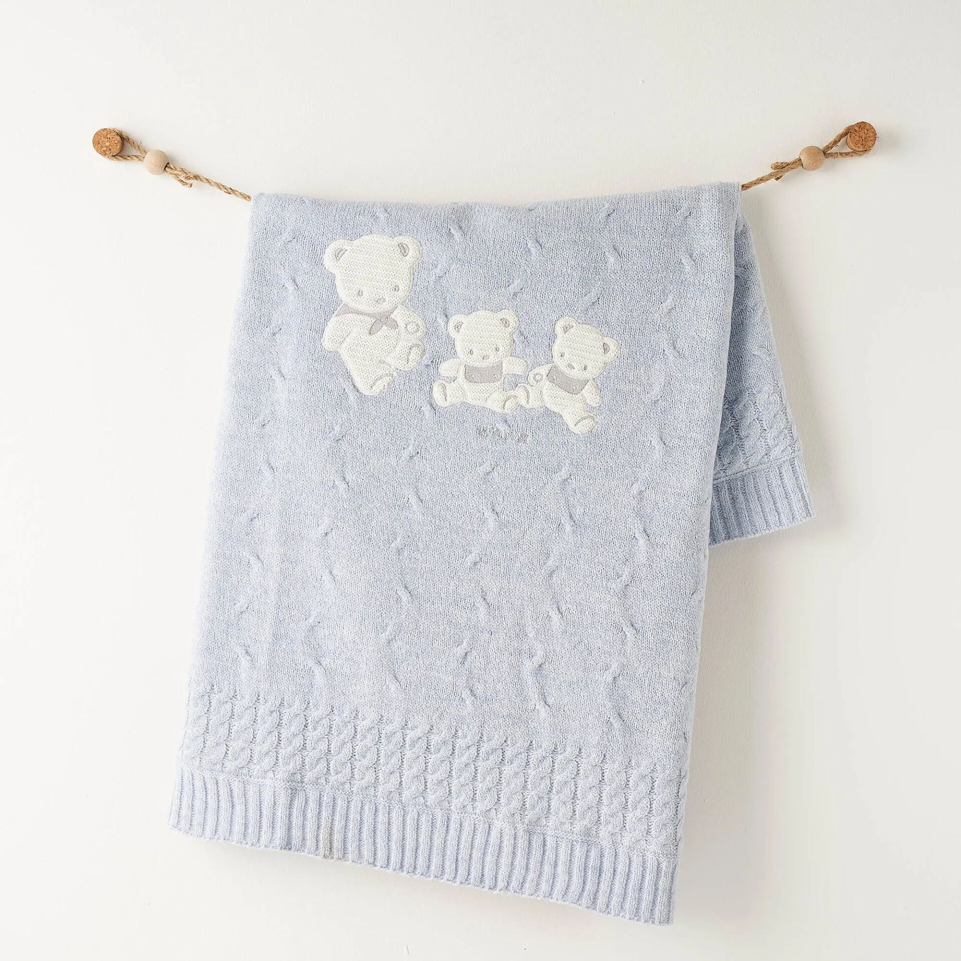 Andywawa AC26341 Triko Battaniye 85x100 Blue Melange