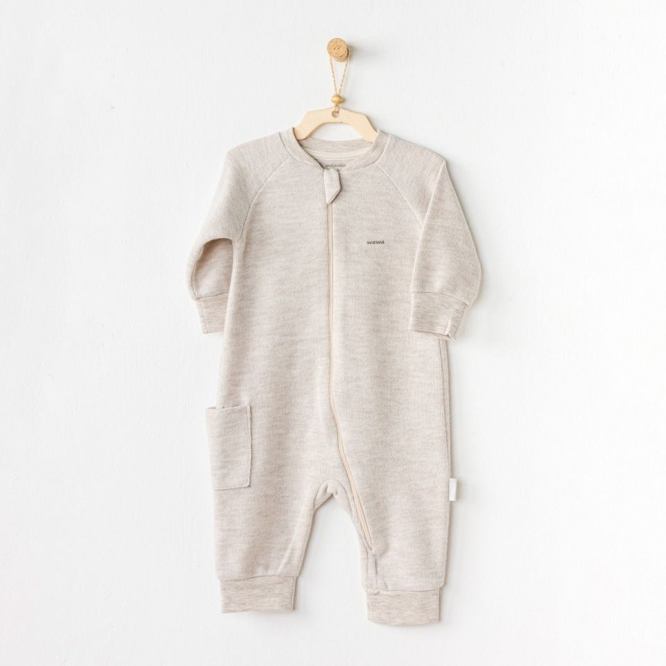 Andywawa AC24412 Basic Bebek Tulum Beige Melange