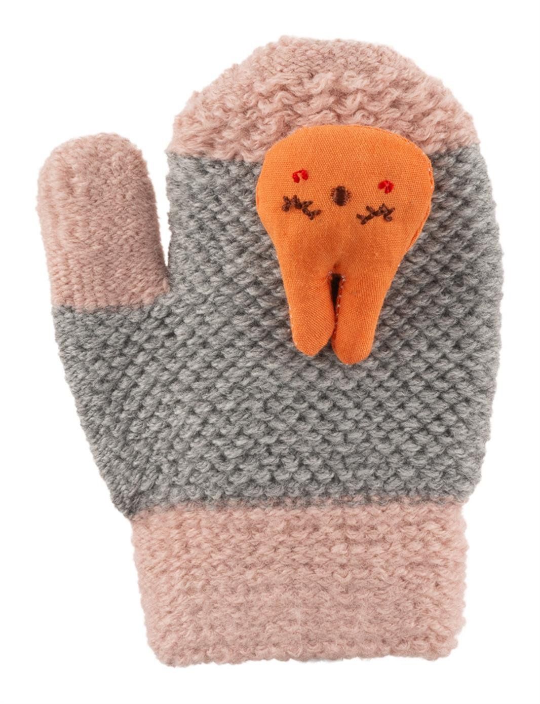 Kitti Bebek Kız Örme Eldiven (1-3 Yaş) K23210-02 Pudra