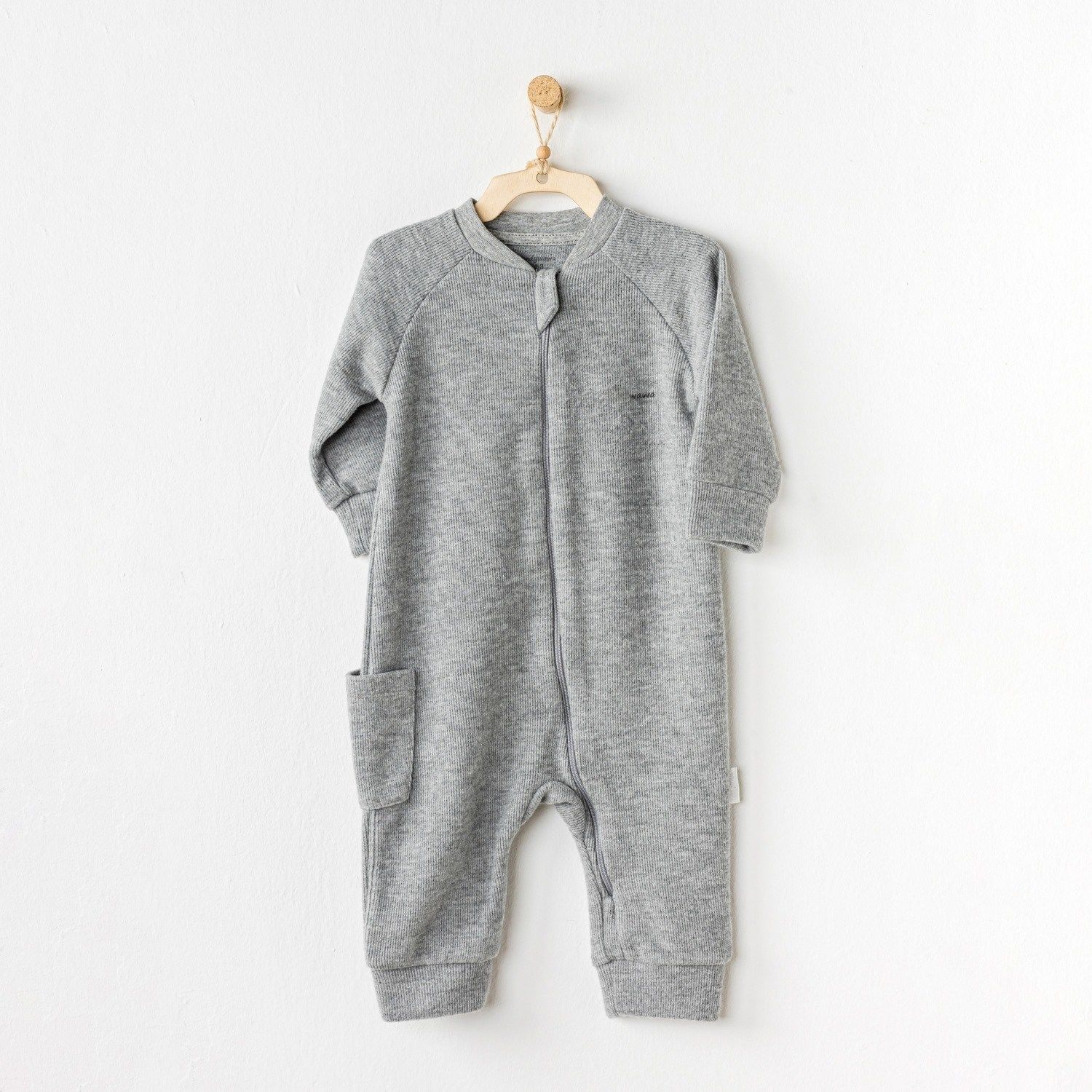 Andywawa AC24412 Basic Bebek Tulum Grey Melange