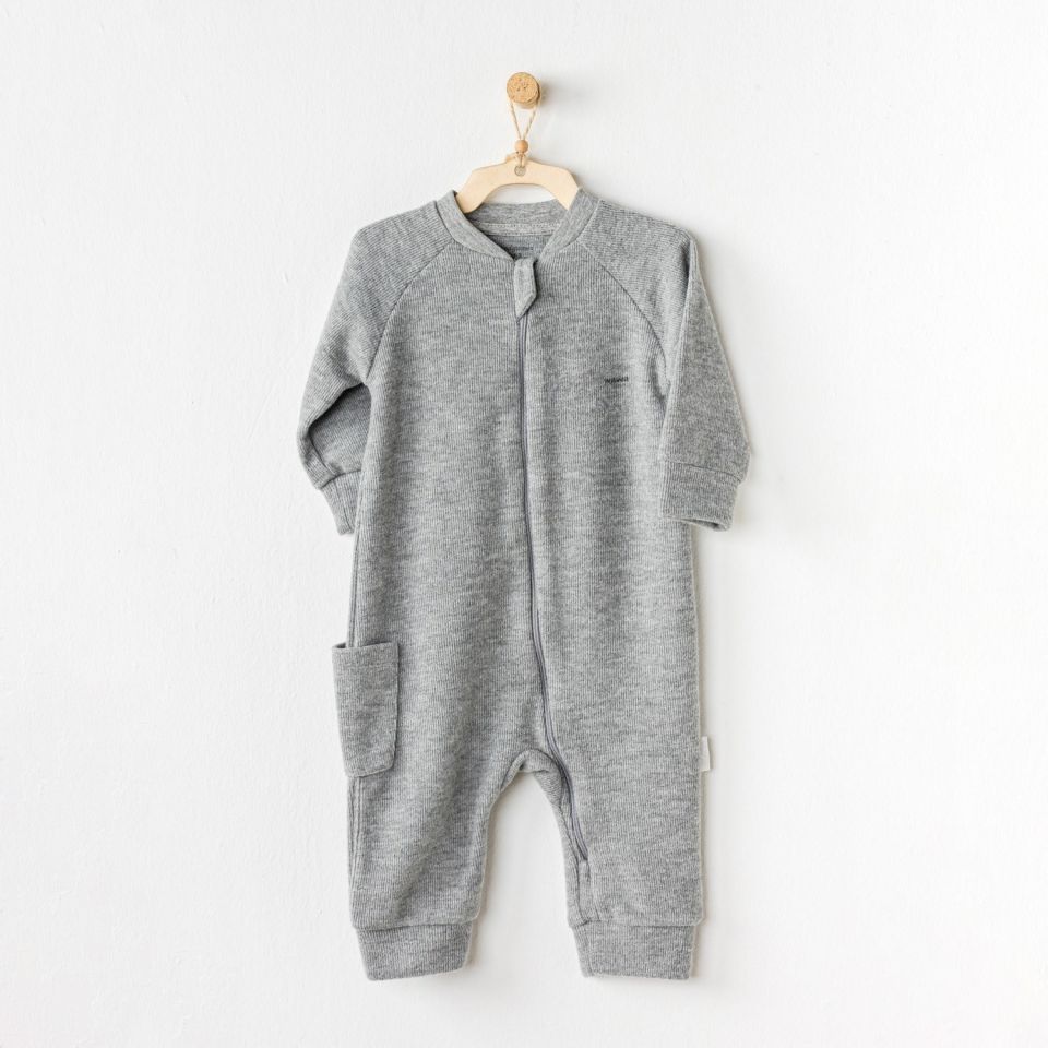 Andywawa AC24412 Basic Bebek Tulum Grey Melange