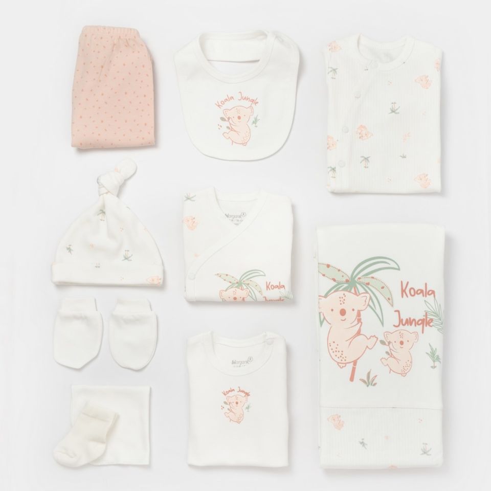 Bibaby Biorganic Koala Jungle 10'Lu Hastane Çıkış Seti 63226 - Pembe