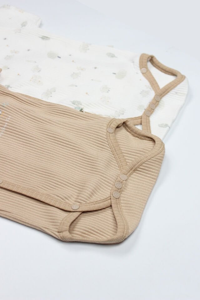 Bistyle Always Dream Yarım Kol 2'Li Body 17114 Ekru Bej