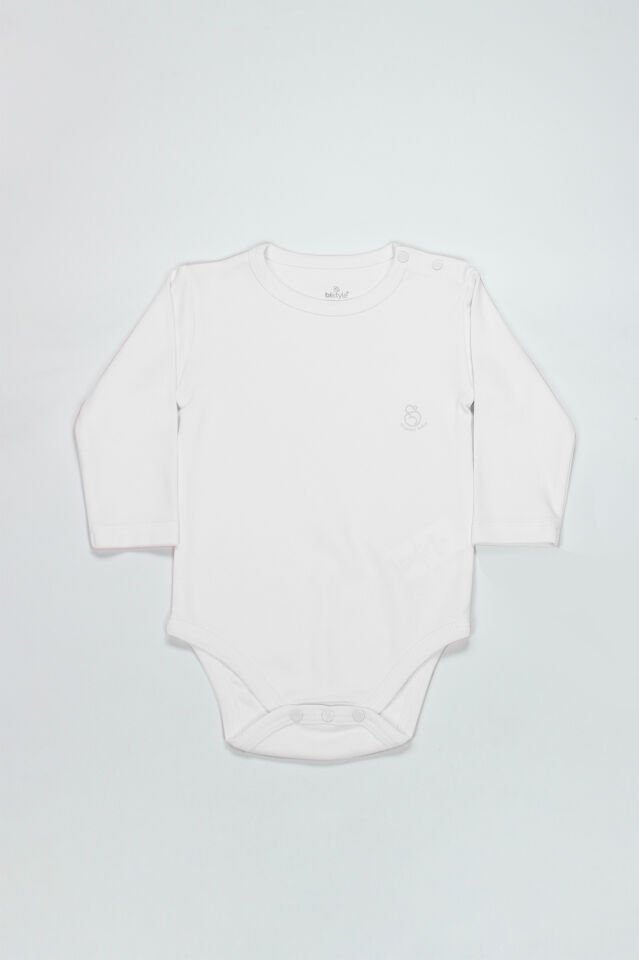 Bistyle Natural Basic Style Uzun Kol Body 17104 Beyaz