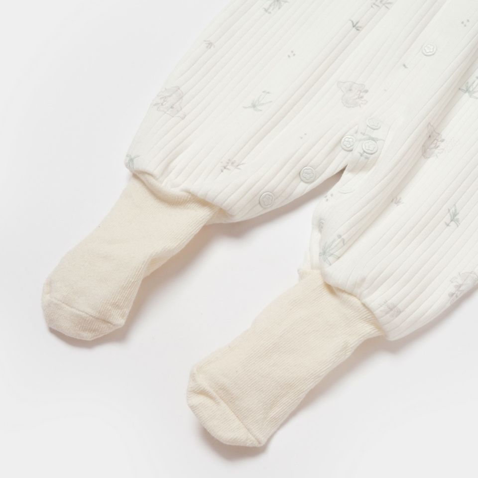 Bibaby Biorganic Koala Jungle Patikli Bebek Tulum 60734 Gri