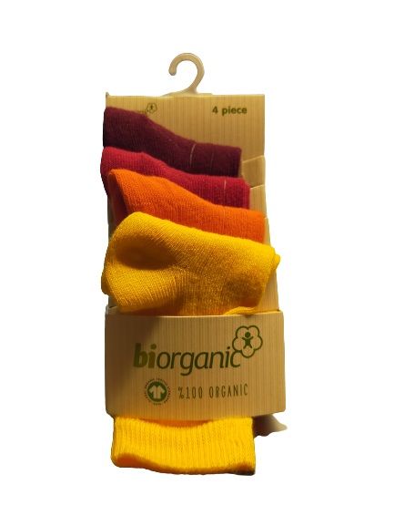 Bibaby Biorganic 4Lü New Basıc Çocuk Çorap 68387 Sarı