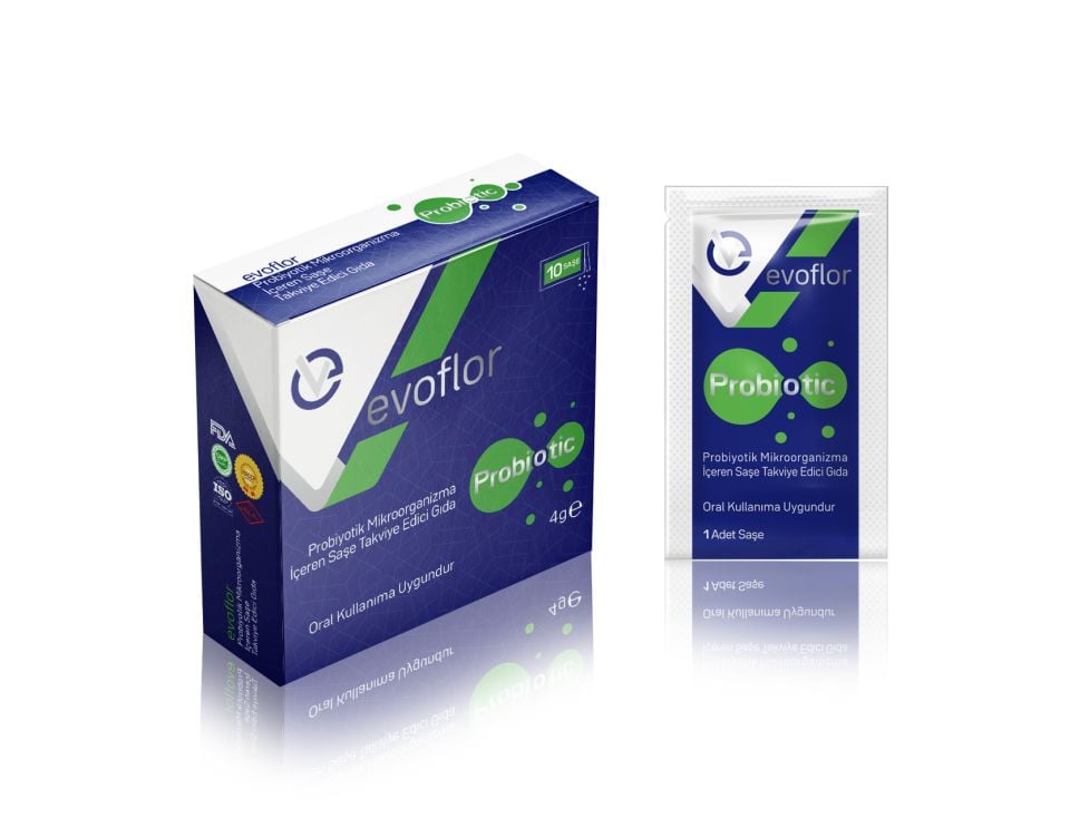 EVOFLOR Probiyotik Mikroorganizma İçeren Saşe Takviye Edici Gıda 10 Saşe