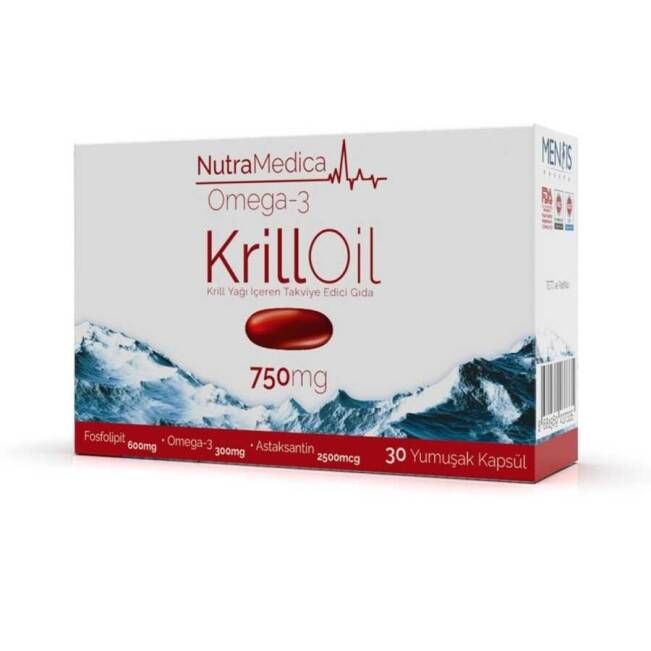 Nutramedica Krill Oil 750 MG Omega-3 30 Kapsül Krill Yağı Takviye Edici Gıda