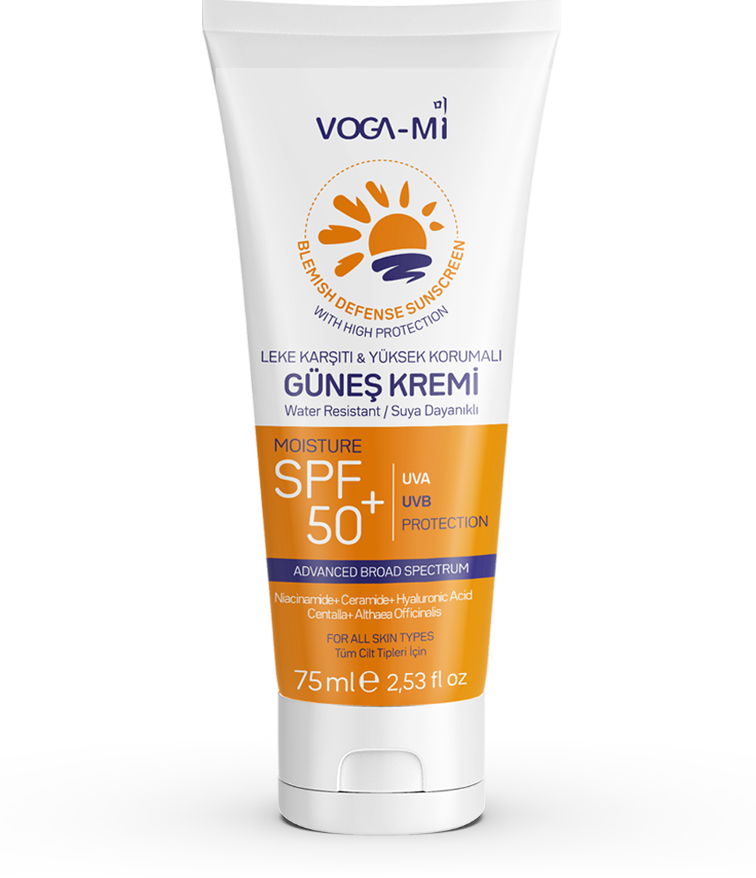 Vogami Tüm Ciltler için  Yüksek Korumalı Güneş Kremi 50 Spf