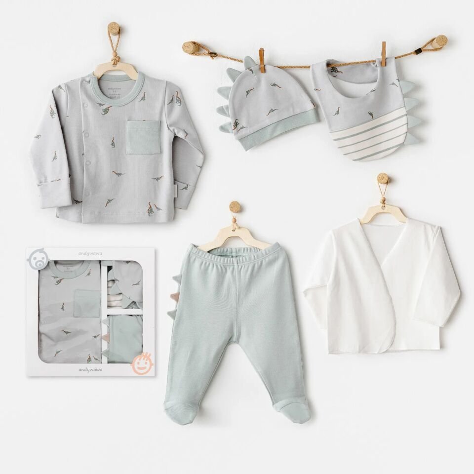 Andywawa AC26000 Mummy S Snuggle Saurus 5'li Hastane Çıkışı Green