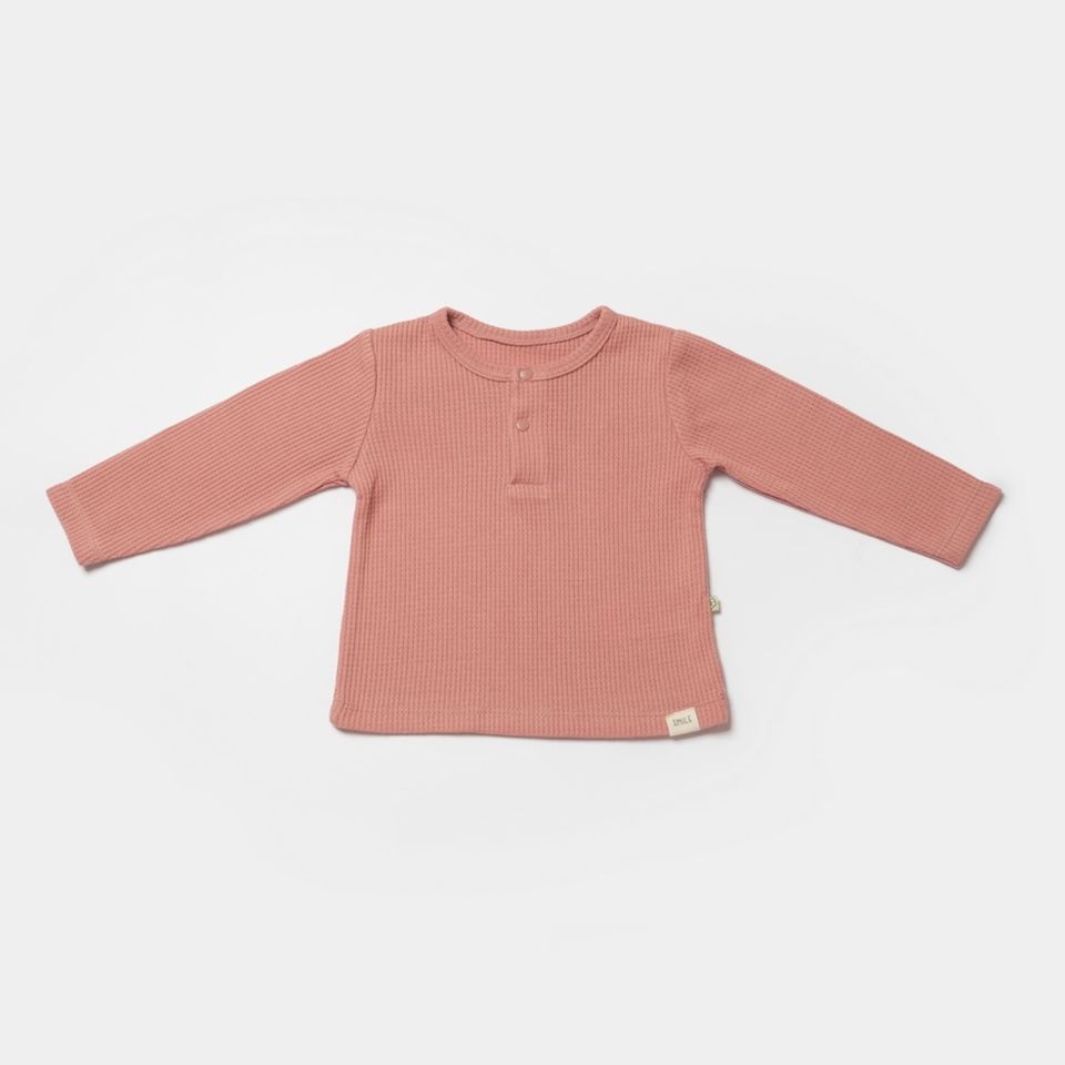 Bibaby Biorganic Waffle Smile 2'Li Takım 59785 Red-Brown