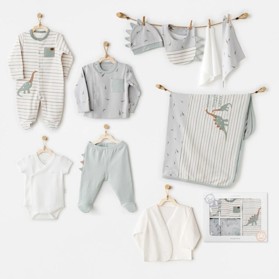 Andywawa AC26001 Mummy S Snuggle Saurus 10'lu Hastane Çıkışı Green