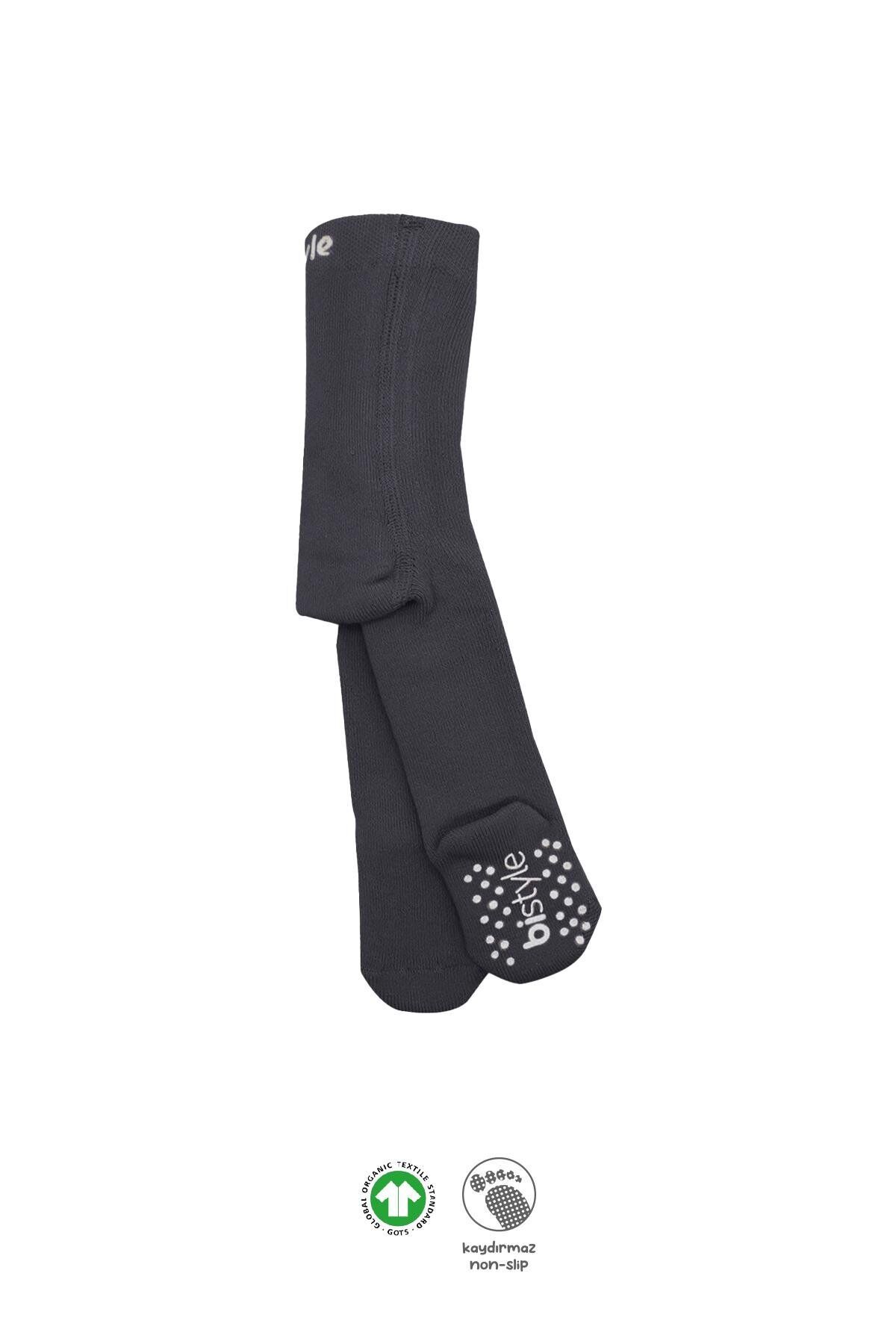 Bistyle Tekli Kaymaz Mix Havlu Külotlu Çorap 50501 Antrasit