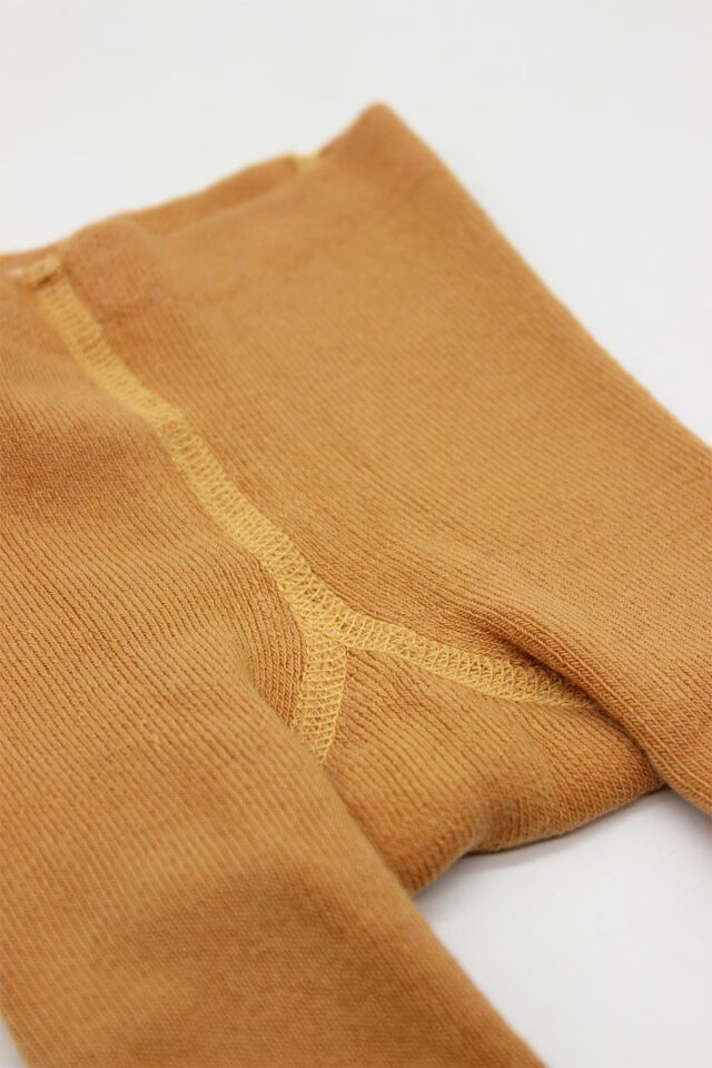 Bistyle Tekli Kaymaz Mix Havlu Külotlu Çorap 50501 Hardal