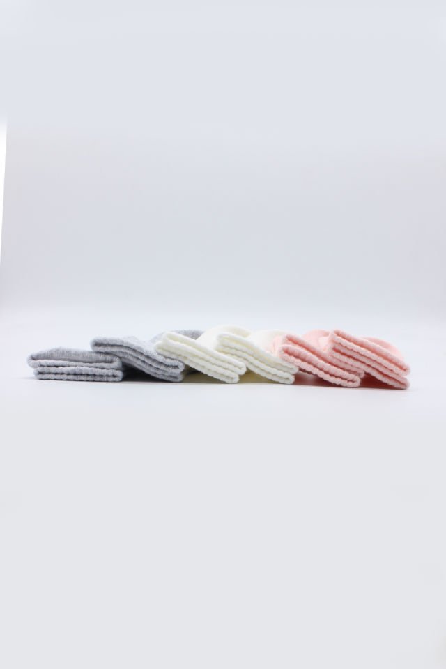 Bistyle Basic 6lı Penye Düz Soket Çorap BS6002 Pembe Ekru