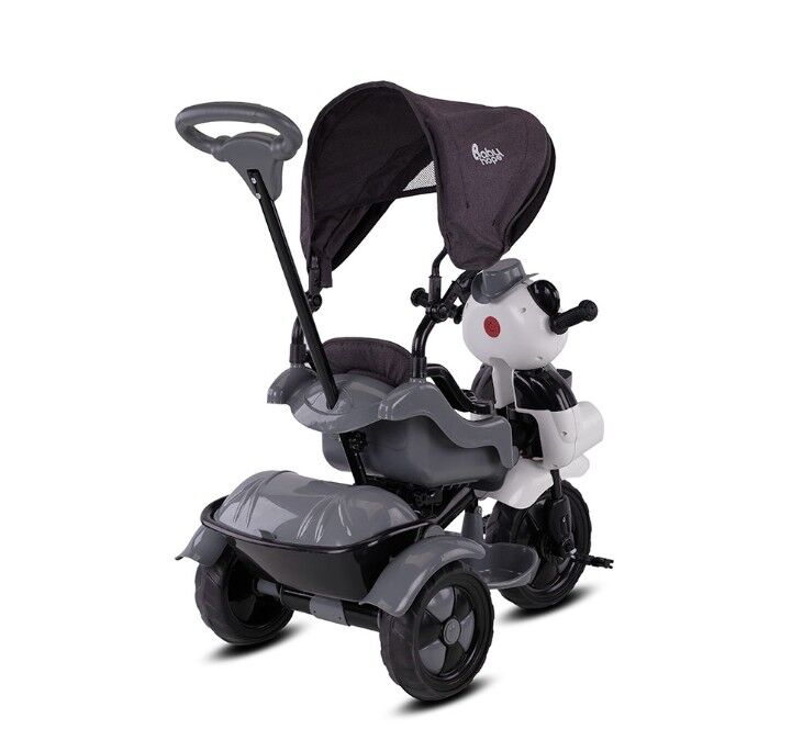 Babyhope 127A Little Panda 3 Tekerli Kontrollü Bisiklet (Pedli) Gri