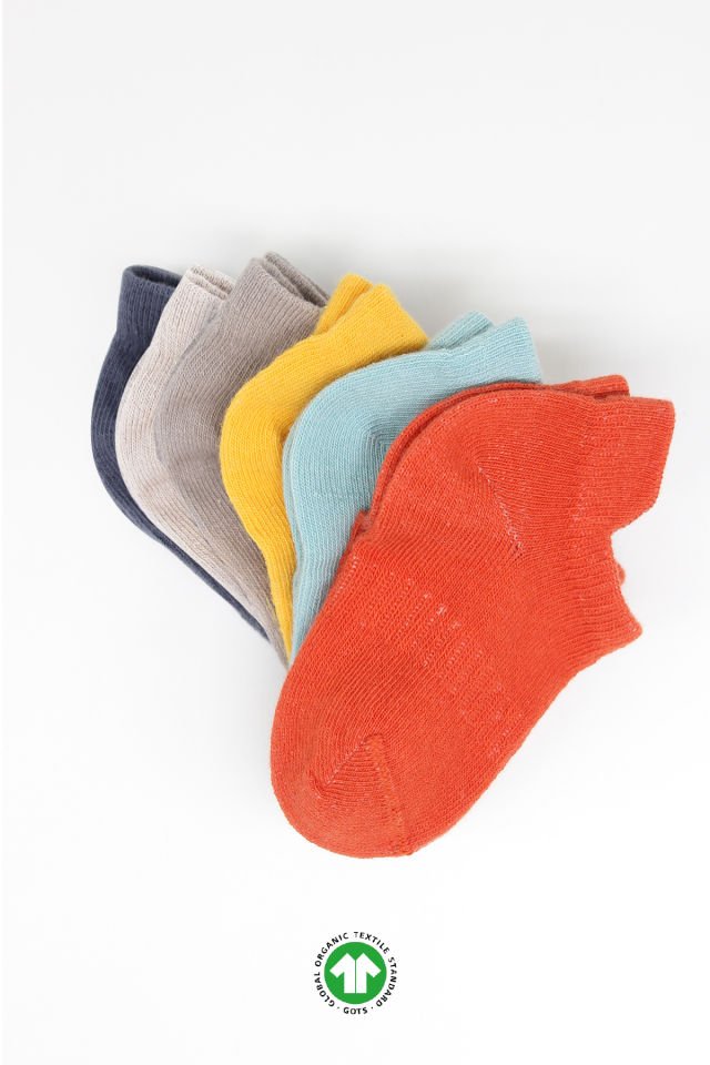 Bistyle Colors 6lı Penye Sneakers Soket Çorap BS6101 Kiremit