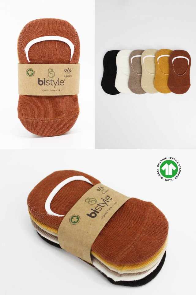 Bistyle 6lı Silikonlu Babet Soket Çorap BS6200 Toprak