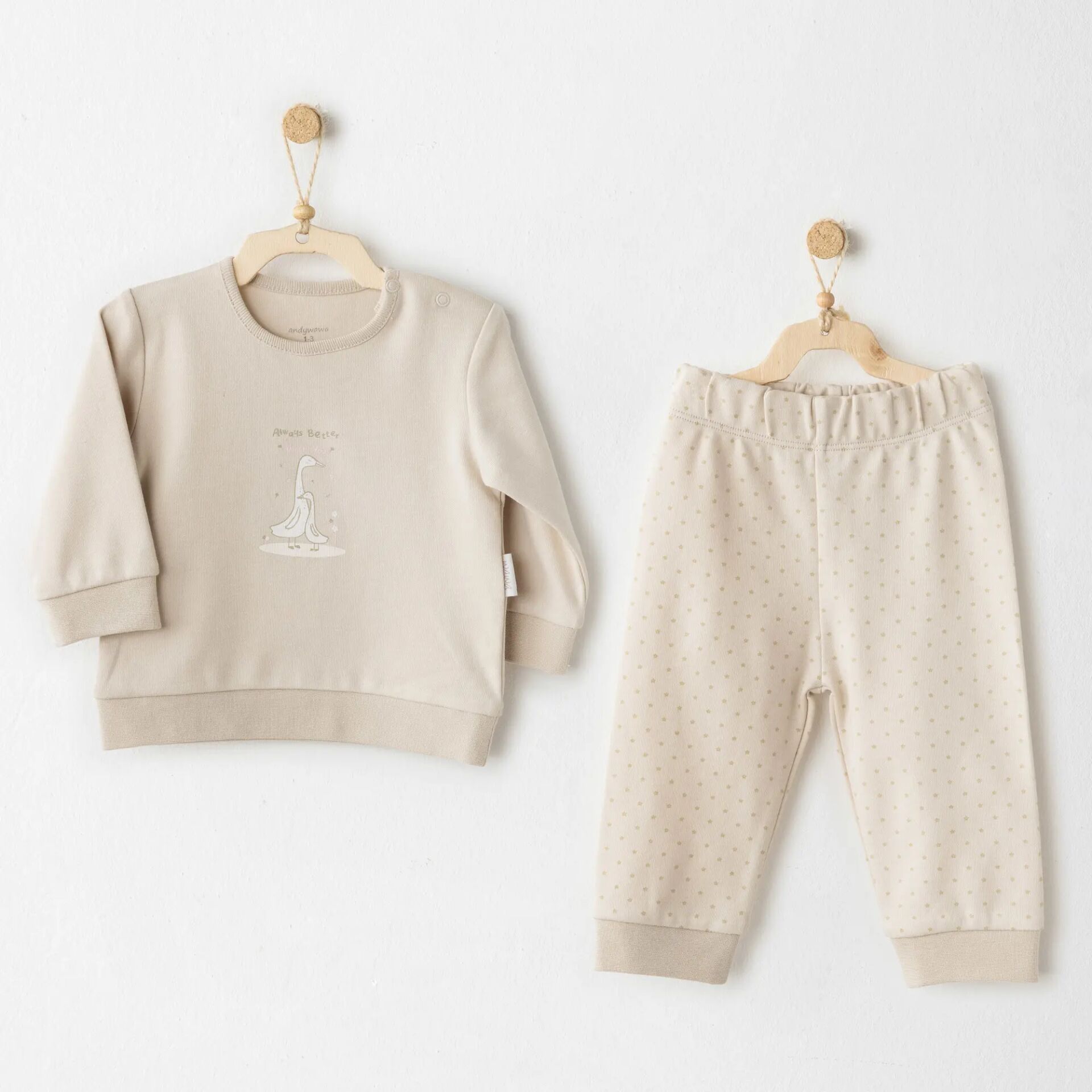 Andywawa AC26062 You Are Special 2'li Takım Beige