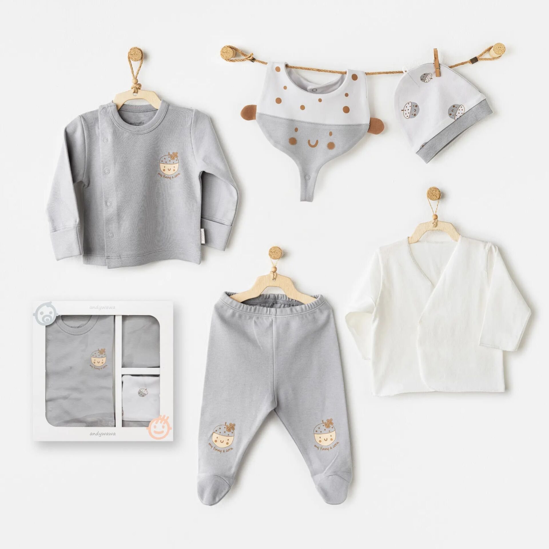 Andywawa AC26100 Hello Autumn 5'li Hastane Çıkışı Grey