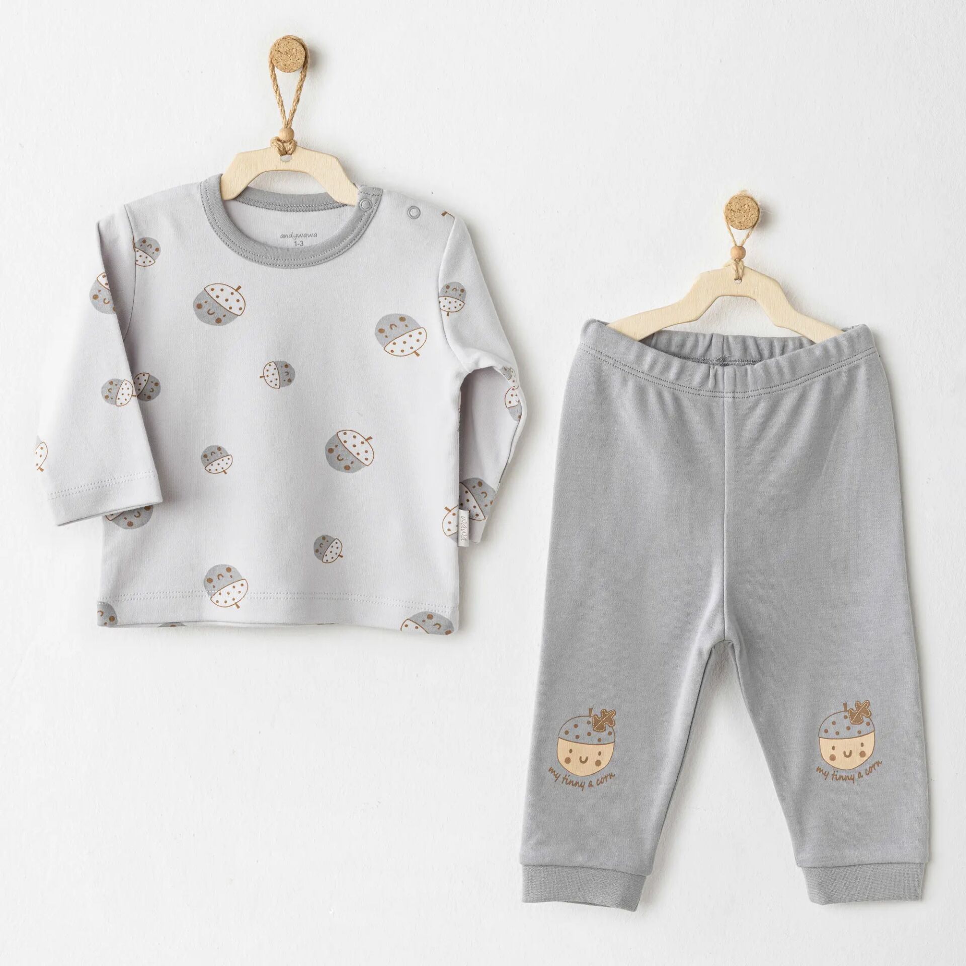 Andywawa AC26105 Hello Autumn 2'li Takım Grey