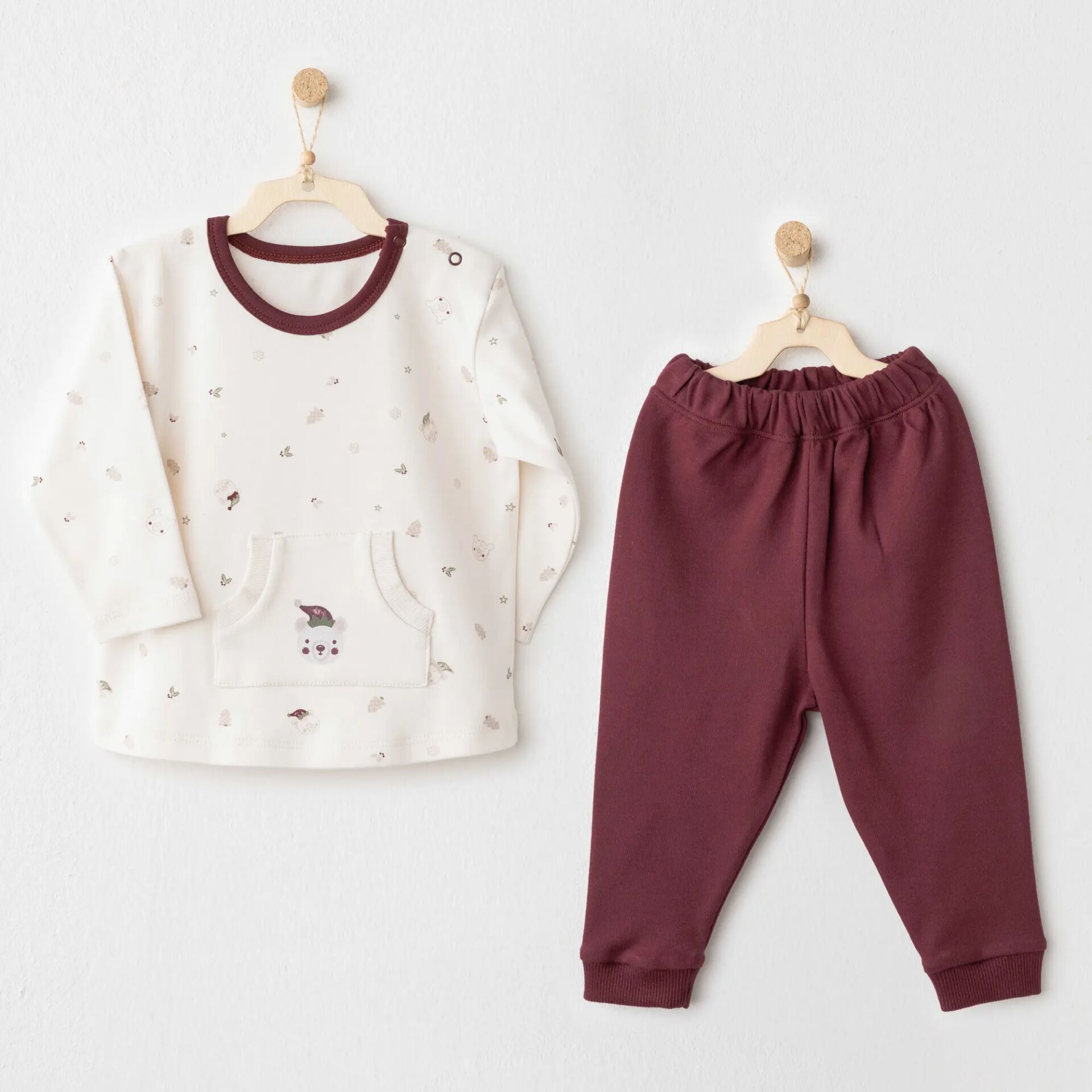 Andywawa AC26184 My 1 St Wardrobe 2'li Takım Burgundy