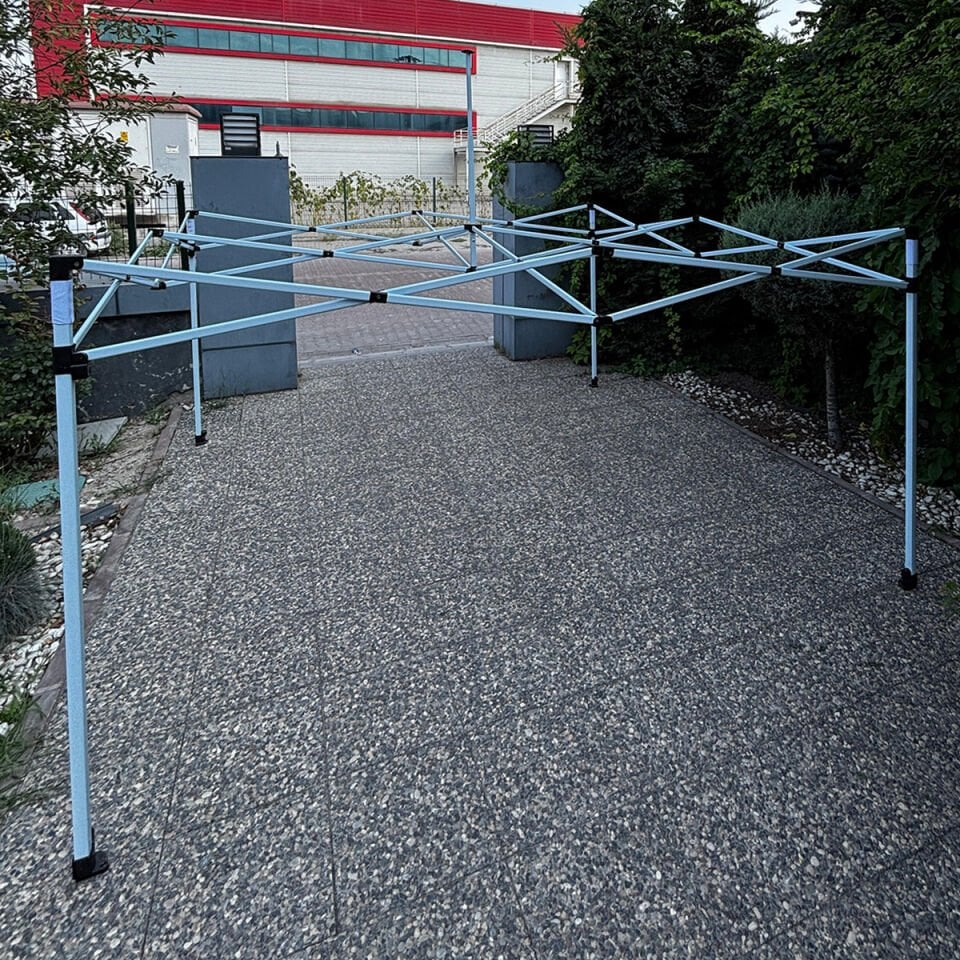 3x3 Pratik Katlanır Akordiyon Çardak | Taşınabilir Piknik, Bahçe, Etkinlik ve Organizasyon Çadırı Bej