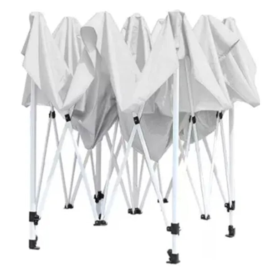 Evedost 3x3 Pratik Katlanır Akordiyon Çardak | Taşınabilir Piknik, Bahçe, Etkinlik ve Organizasyon Çadırı Beyaz